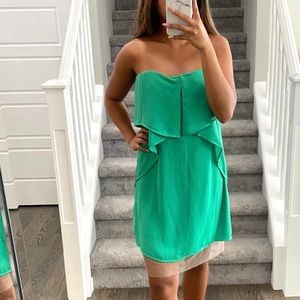 🌈BCBGMAXAZRIA RUNWAY GREEN DRESS